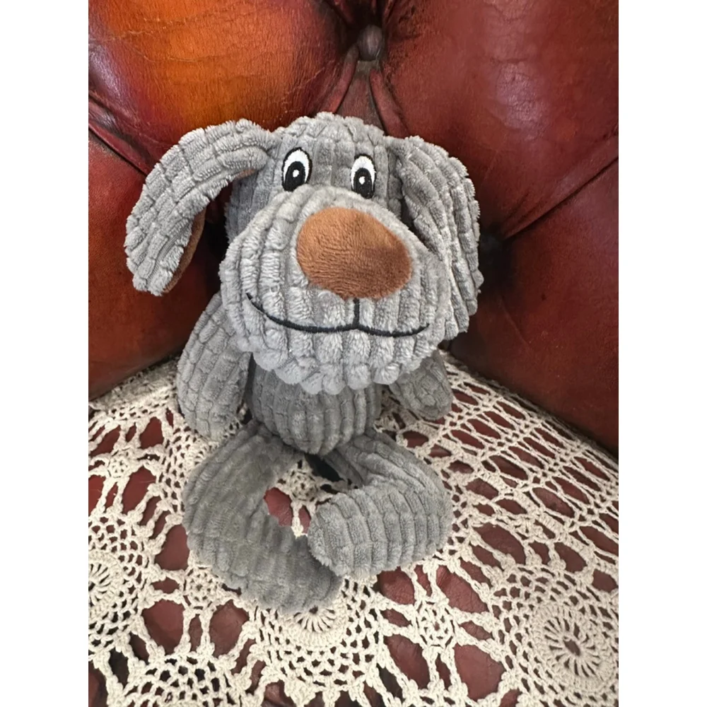 Holiday Time Bow Wow Dog Toys Brown Gray Reindeer Dogs
